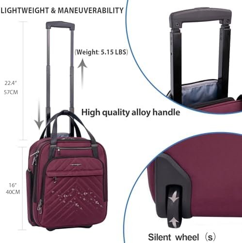 VANKEAN Carry On Underseat 16-inch Multi-functional Underseater Lightweight Over... - Image 4
