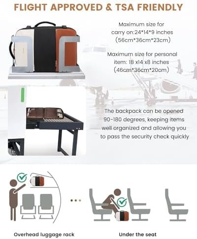 LOVEVOOK Travel Backpack For Women, 40L Travel Back pack Carry On Backpack For A... - Image 3