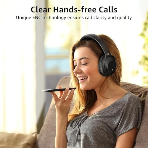 Ankbit E500Pro Noise Cancelling Headphones, Wireless Bluetooth Over Ear Headphon... - Image 7