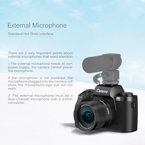 Saneen Digital Camera, 4k Cameras for Photography & Video, 64MP WiFi Touch Scree... - Image 9