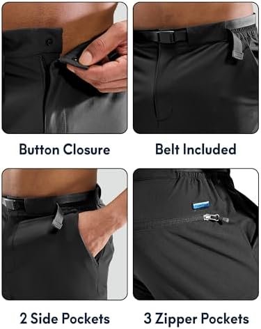 Haimont Mens Hiking Travel Pants Nylon Lightweight Quick Dry Water Resistant Str... - Image 4