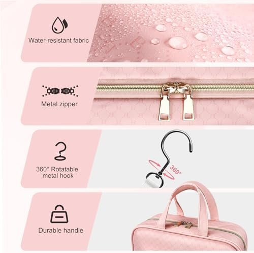 BOOMRICH Toiletry Bag for Women, Travel Hanging Toiletry Bag, Water-resistant Co... - Image 7