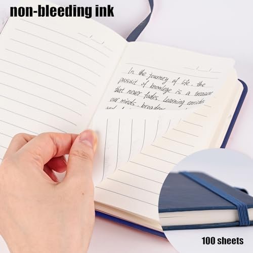 Koogel 2PCS Pocket Notebook Journals, Blue Mini Notebooks with Pen 3.8 x 5.7 Inc... - Image 4