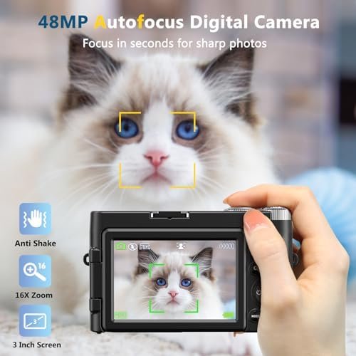 4K Digital Camera for Photography with 32GB Card Autofocus 48MP Vlogging Camera ... - Image 4