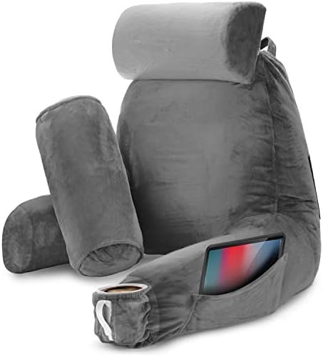 Nestl Reading Pillow Large Bed Pillow, Back Pillow for Sitting in Bed Shredded M... - Image 2