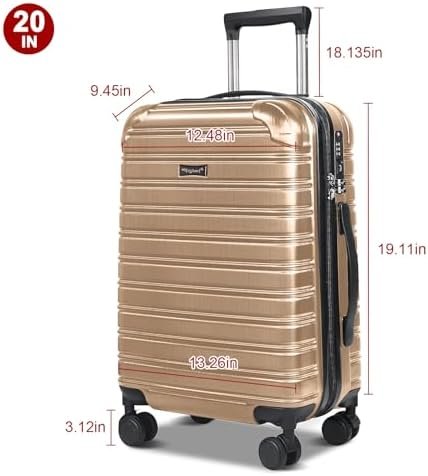 Luggage Suitcase PC+ABS with TSA Lock Expandable Hardshell Carry On Luggage with... - Image 6