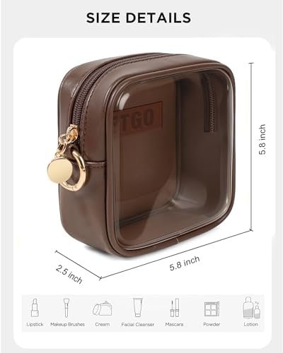 LETGO Small Cosmetic Bag for Purse Mini Makeup Bag for School Cute Clear Make Up... - Image 3