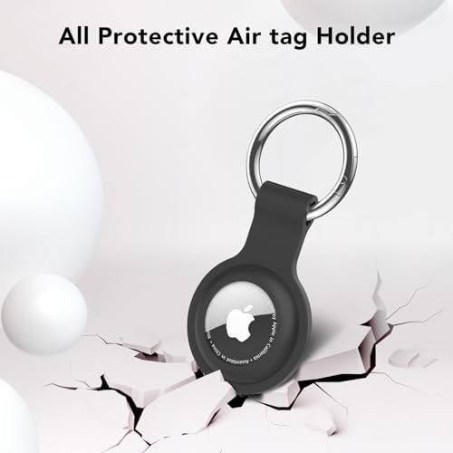 HATALKIN Compatible with AirTag Case Keychain Air Tag Holder Silicone AirTags Ke... - Image 4