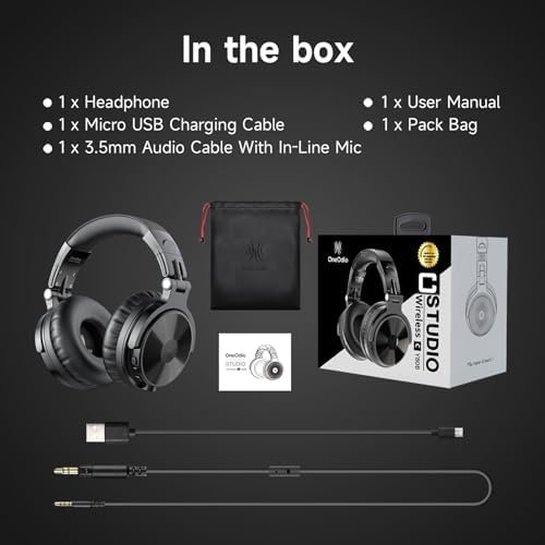 OneOdio Bluetooth Over Ear Headphones, 110 Hrs Wireless/Wired Stereo Sound Folda... - Image 9
