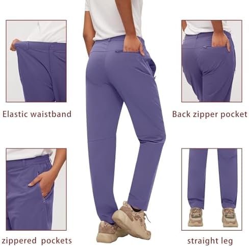 Women's Hiking Travel Pants Quick Dry Lightweight Breathable Athletic Fishing wi... - Image 5
