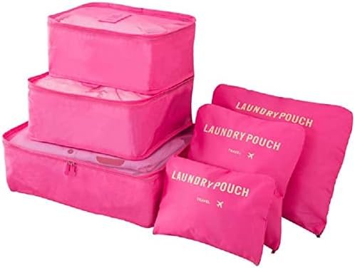 Laebevon 6 PCS Packing Cubes Travel Carry On Luggage Organizers Storage Bags Tra... - Image 2