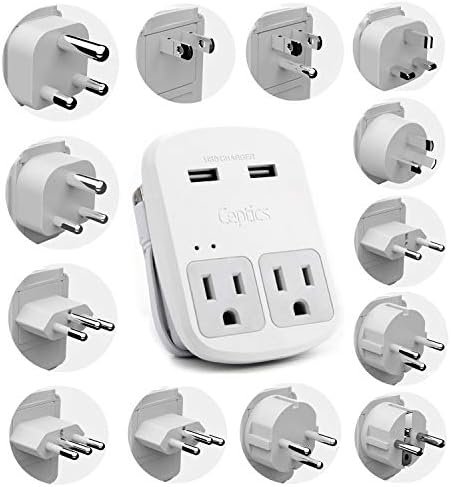 Ceptics International Plug Adapter Kit, World Safest Grounded 13 Adaptor Set Dua... - Image 2