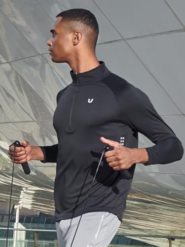 NORTHYARD Men's Running Shirt Long Sleeve Performance Zip Pullover Quick Dry Ath... - Image 5