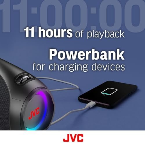 JVC Portable Speaker SP-PA15BT, 120W Max Output with Powerful Bass, 11 Hour Batt... - Image 6
