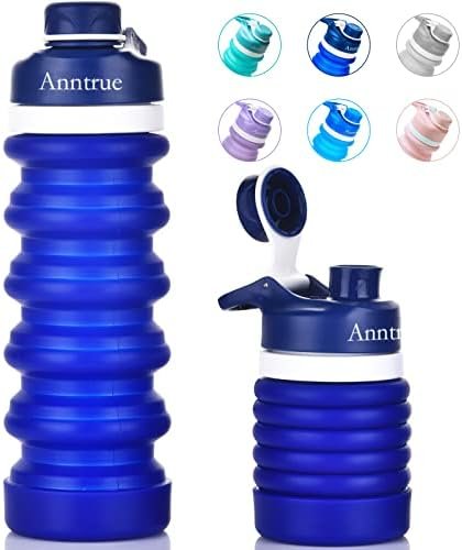 Anntrue Collapsible Water Bottle BPA Free, Food-Grade Silicone Portable Leak Pro... - Image 2