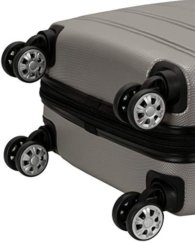 Rockland Melbourne Hardside Expandable Spinner Wheel Luggage, Silver, Carry-On 2... - Image 7