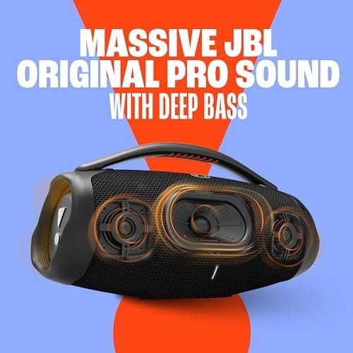 JBL Boombox 3 Black Portable Bluetooth Speaker with Massive Sound, Deepest Bass,... - Image 4