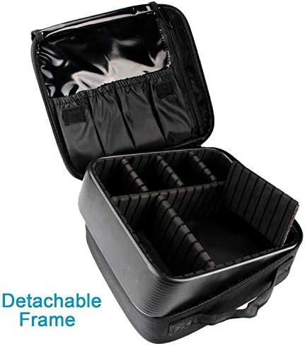 Relavel Travel Makeup Train Case Makeup Cosmetic Case Organizer Portable Artist ... - Image 9