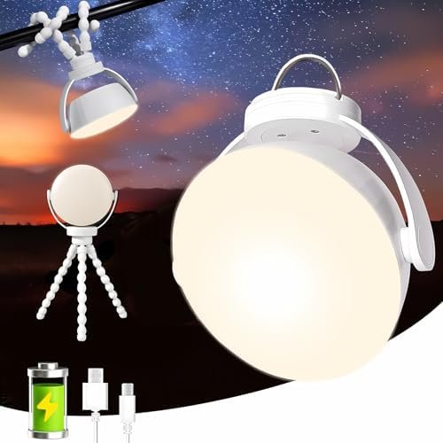 Camping Lantern Rechargeable Light,Flexible Tripod Clip On Camping Lights with I... - Image 2