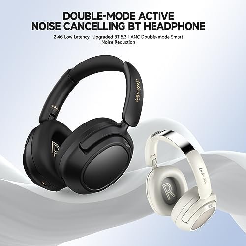 ANC Active Noise Cancelling Headphones Bluetooth 5.3, 80H Play Time, Stereo Head... - Image 3