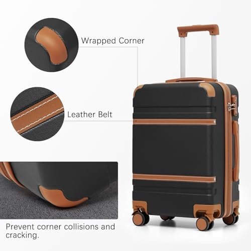 LONG VACATION Luggage Set 3 Piece Set Luggage ABS Carry on Suitcase Hardside Lug... - Image 5