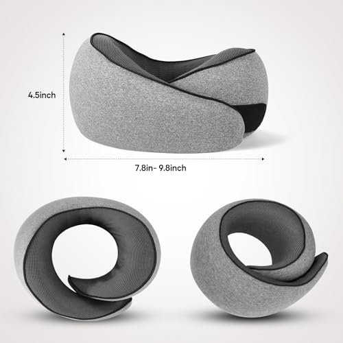 NOCRLG Travel Pillow, Travel Neck Pillow for Airplanes Car, 100% Pure Memory Foa... - Image 7