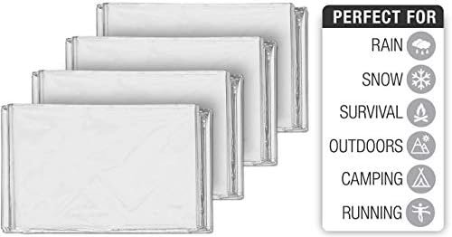 Swiss Safe Emergency Mylar Thermal Blankets + Bonus Space Blanket - Compact & In... - Image 4