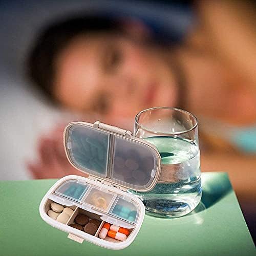 4 Pack Pill Organizer, Daily Pill Case with Label, 8 Compartment Travel Pill Box... - Image 8
