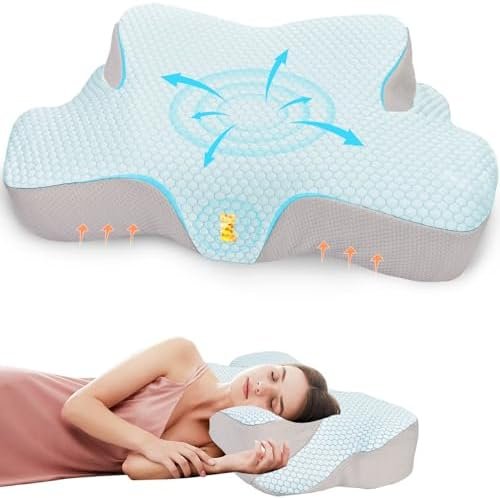 Neck Pillow Memory Foam Pillows: Cooling Cervical Pillows for Neck and Shoulder ... - Image 2