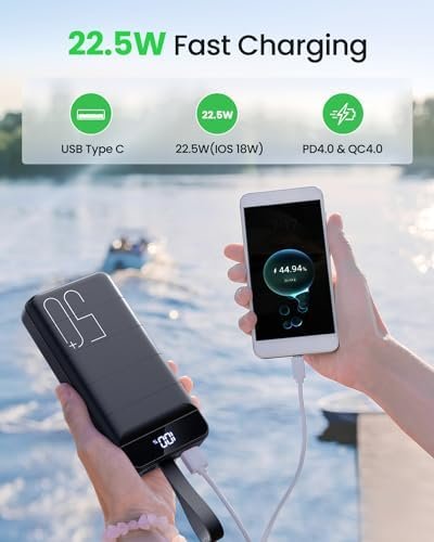 Power Bank Fast Charging 50000mAh - 22.5W Portable Charger USB C Quick Charge wi... - Image 4