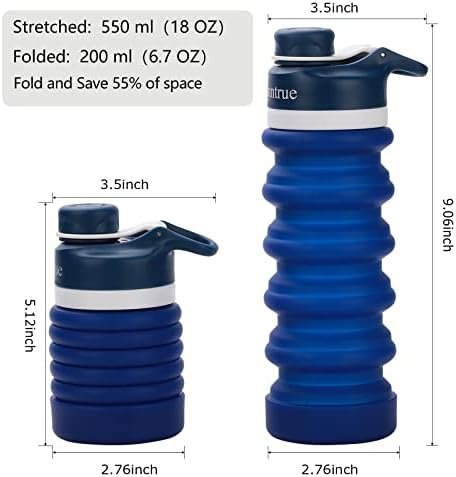 Anntrue Collapsible Water Bottle BPA Free, Food-Grade Silicone Portable Leak Pro... - Image 3