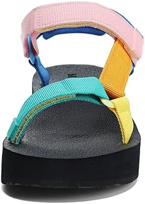 Women's Platform Sandals Casual Wedge Adjustable Velcro Arch Support Yoga Mat He... - Image 4