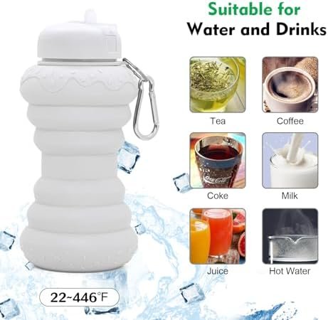 Collapsible Water Bottle Reusable Water Bottle For Outdoors & Indoors Leak-Proof... - Image 6