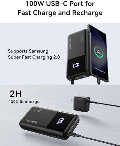 INIU Power Bank, 25000mAh 100W USB C Laptop Portable Charger, PD QC Fast Chargin... - Image 5