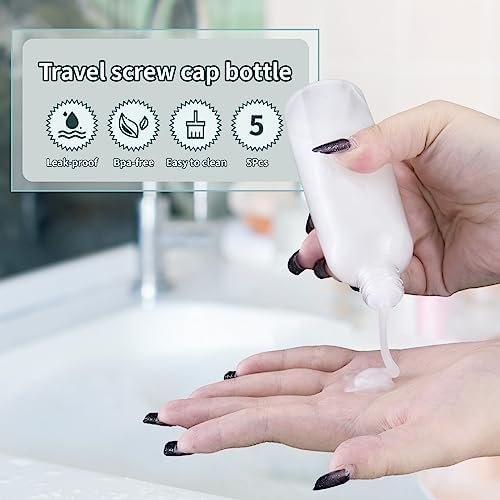 Tekson Travel Size Bottles 3.4 oz, Travel Mouthwash Bottle, Refillable Container... - Image 4