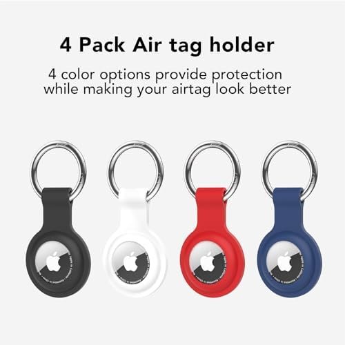 HATALKIN Compatible with AirTag Case Keychain Air Tag Holder Silicone AirTags Ke... - Image 3