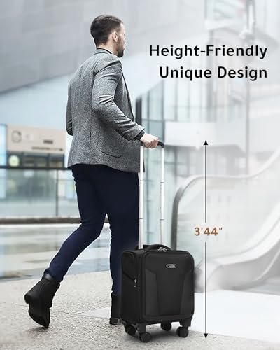 LUGGEX Underseat Carry On Luggage with Removable Wheels - Soft Sided Small Carry... - Image 6