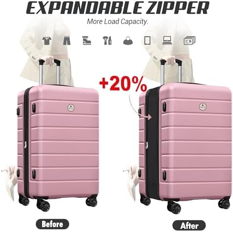 KEYTAN Classic Light Weight Hardside Expandable Spinner Wheels Luggage Suitcase ... - Image 5