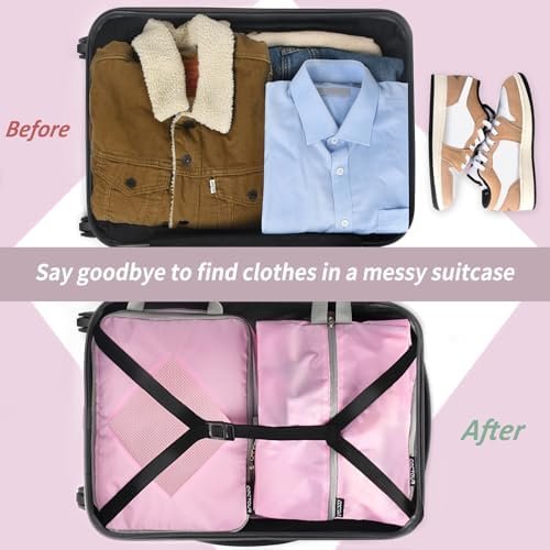 Compression Packing Cubes for Travel,Expandable Packing Cubes for Suitcases, 5 S... - Image 8