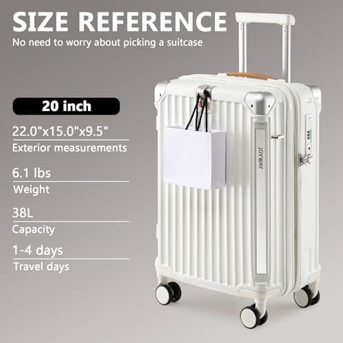 Joyway Carry On Luggage, Expandable Suitcase with Smart Luggage Cup Holder and U... - Image 10