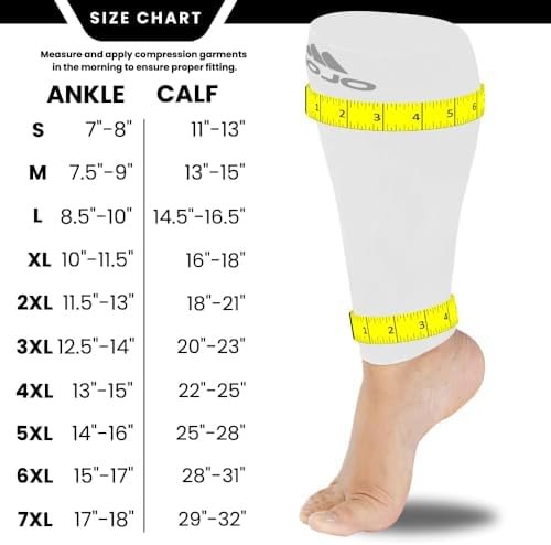 Mojo Compression Socks Footless for Women and Men 20-30mmHg - Extra Wide Plus Si... - Image 5