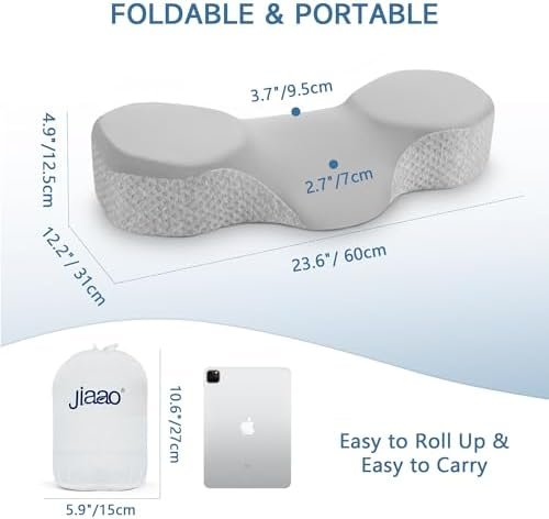 Cervical Pillow for Neck Pain Relief, 2024 Portable Travel Memory Foam Pillow wi... - Image 3