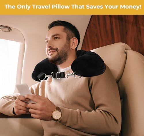 Travel Pillow Stuffable with Clothes, Transforms Into Carry-On Luggage Without E... - Image 8