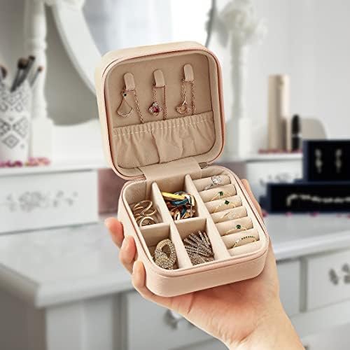 Travel Jewelry Case, Mini Portable Jewelry Travel Boxes, Small Jewelry Organizer... - Image 3