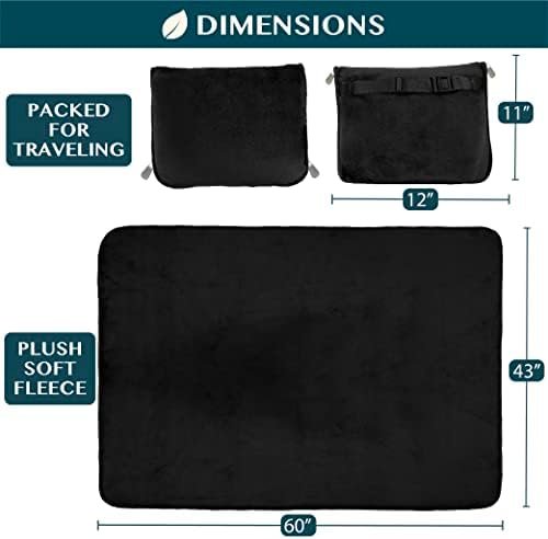 PAVILIA Travel Blanket Pillow, Soft Airplane Blanket 2-in-1 Combo Set, Plane Bla... - Image 7