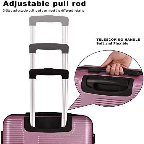 HOUAGI Luggage Sets ABS Hardshell 3pcs Clearance Luggage Hardside Lightweight Su... - Image 8
