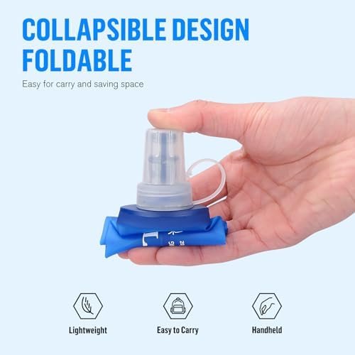UTOBEST Soft Flask, 2 Pack Soft Flask Running Bottles 250 ml,TPU Foldable Runnin... - Image 6
