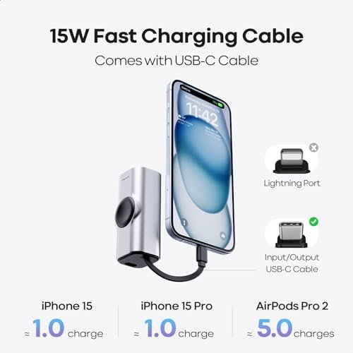 iWALK Portable Apple Watch Charger: 5000mAh 15W Fast Charging iWatch Power Bank ... - Image 5