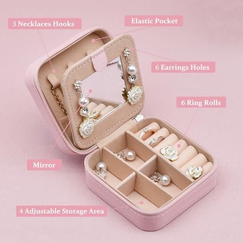 MODENGKONGJIAN Travel Jewelry Case for Women Fashion, Ring Necklace Earring Jewe... - Image 5