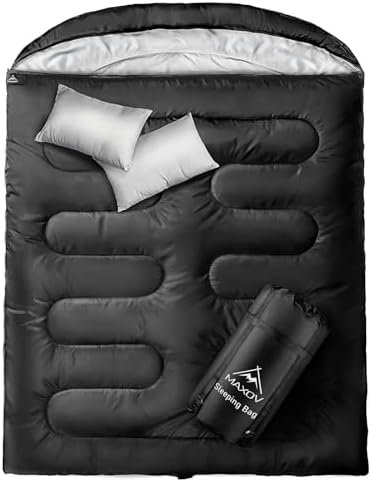 MAXOV Double Sleeping Bags for 2 Adults, 2-3 Person Sleeping Bag for Camping Two... - Image 2